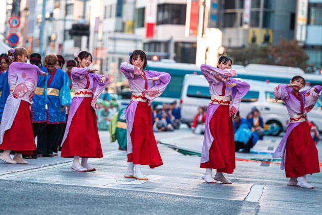 General view, October 10, 2026 - Dancers perform during the eve-of-festival events of the 27th Tokyo Yosakoi Festival in Ikebukuro, Tokyo, Japan, on October 10, 2026. Part of the Fukuro Matsuri celebrations, the event brings together yosakoi dance teams in colorful costumes for energetic performances combining traditional Japanese dance influences with contemporary music and choreography.  aflo_354761401