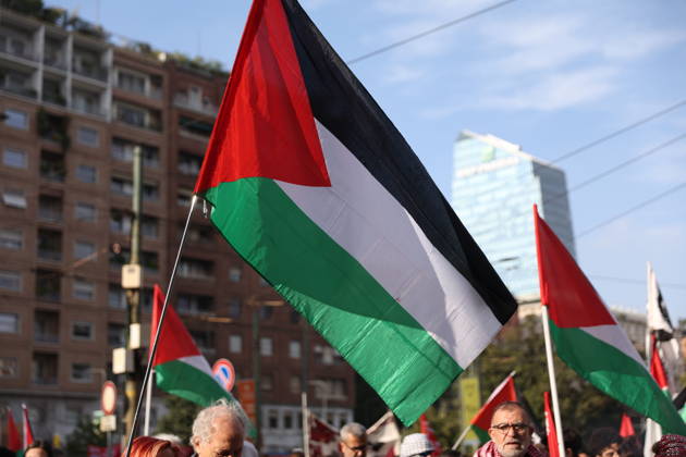 RECORD DATE NOT STATED IPA89503911 - Milan, October 10, 2026, National Day of Mobilization, The end of genocide is the end of Zionism, marking the third anniversary of the start of the conflict in Gaza  Copyright: xx xFrancescoxEnriquezx IPA89503911.jpeg