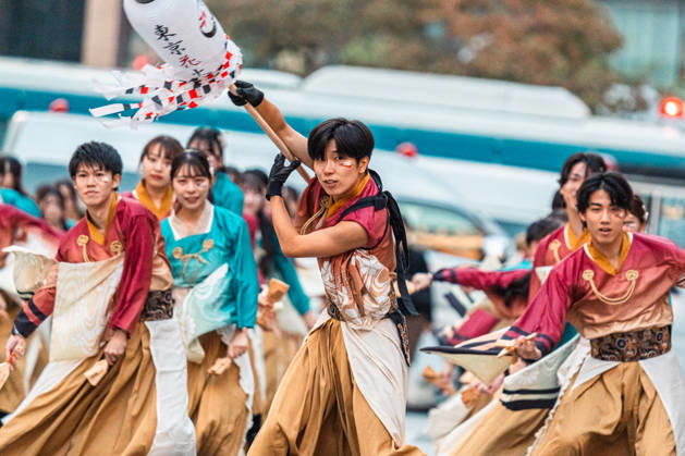 General view, October 10, 2026 - Dancers perform during the eve-of-festival events of the 27th Tokyo Yosakoi Festival in Ikebukuro, Tokyo, Japan, on October 10, 2026. Part of the Fukuro Matsuri celebrations, the event brings together yosakoi dance teams in colorful costumes for energetic performances combining traditional Japanese dance influences with contemporary music and choreography.  aflo_354761546