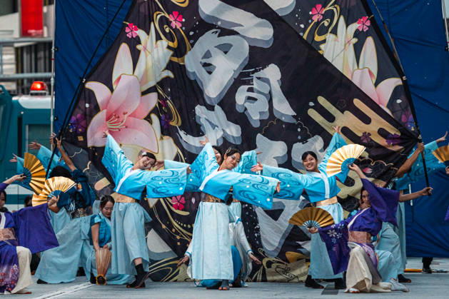 General view, October 10, 2026 - Dancers perform during the eve-of-festival events of the 27th Tokyo Yosakoi Festival in Ikebukuro, Tokyo, Japan, on October 10, 2026. Part of the Fukuro Matsuri celebrations, the event brings together yosakoi dance teams in colorful costumes for energetic performances combining traditional Japanese dance influences with contemporary music and choreography.  aflo_354761564