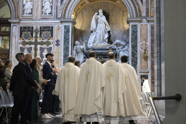 IPA89503401 - Italy, Rome, Vatican, October 10, 2026: Cardinal Baldo Reina celebrates Mass for the ordination of deacons at St. John Lateran. Photo by ALESSIA GIULIANI Catholic Press Photo  Copyright: xALESSIAxGIULIANI xCatholicxPressxPhotox xx IPA89503401