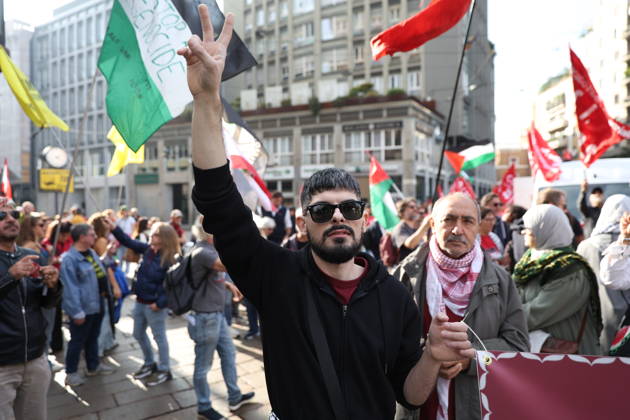 RECORD DATE NOT STATED IPA89503904 - Milan, October 10, 2026, National Day of Mobilization, The end of genocide is the end of Zionism, marking the third anniversary of the start of the conflict in Gaza  Copyright: xx xFrancescoxEnriquezx IPA89503904.jpeg