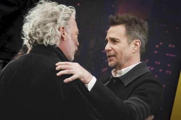 Dexter Fletcher und Sam Rockwell bei der Premiere des Netflix-Animationsfilms Ray Gunn auf dem 70. BFI London Film Festival 2026 in der Royal Festival Hall. London, 10.10.2026