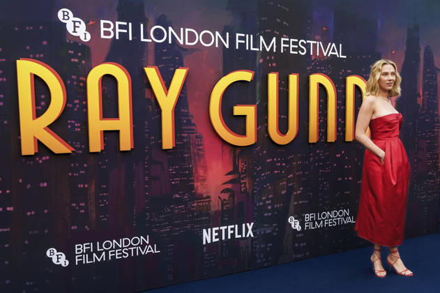Scarlett Johansson bei der Premiere des Netflix-Animationsfilms Ray Gunn auf dem 70. BFI London Film Festival 2026 in der Royal Festival Hall. London, 10.10.2026