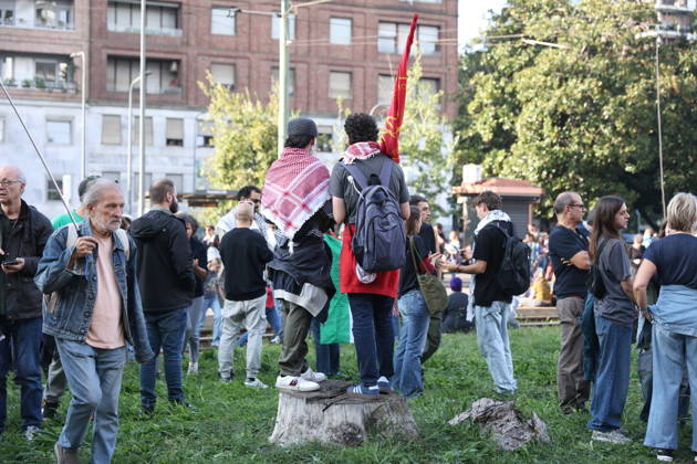 RECORD DATE NOT STATED IPA89506072 - Milan, National Day of Mobilization: The End of Genocide Is the End of Zionism, marking the third anniversary of the start of the conflict in Gaza  Copyright: xx xPoolxEmadecaxEnriquezx IPA89506072.jpeg