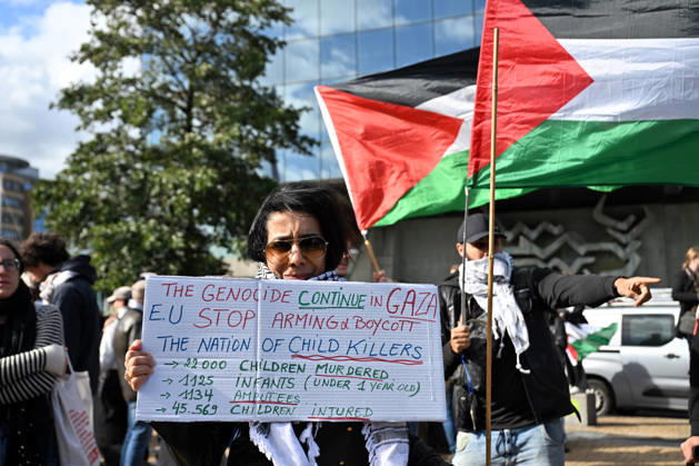 Demonstrators march in Brussels to commemorate Palestinians who lost their lives in Gaza BRUSSELS, BELGIUM - OCTOBER 10: Hundreds of demonstrators gather outside Brussels-Midi railway station before marching toward the Israeli Embassy to commemorate Palestinians who lost their lives in Gaza and call for political measures against Israel, in Brussels, Belgium, on October 10, 2026. Dursun Aydemir Anadolu Brussels Belgium. Editorial use only. Please get in touch for any other usage.  Copyright: x2026xAnadoluxDursunxAydemirx