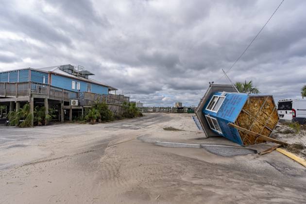 October 10, 2026, Pensacola Beach, Fl, USA: Businesses are damaged after Hurricane Isaias came ashore..Hurricane Isaias made landfall Friday, October 9 along the U.S. Gulf coast. Pensacola Beach USA - ZUMAs197 20261010_aaa_s197_036 Copyright: xJenxGolbeckx