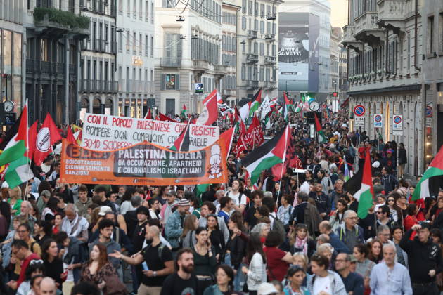 RECORD DATE NOT STATED IPA89509902 - Milan, National Day of Mobilization: The End of Genocide Is the End of Zionism, marking the third anniversary of the start of the conflict in Gaza  Copyright: xx xPoolxEmadecaxEnriquezx IPA89509902.jpeg