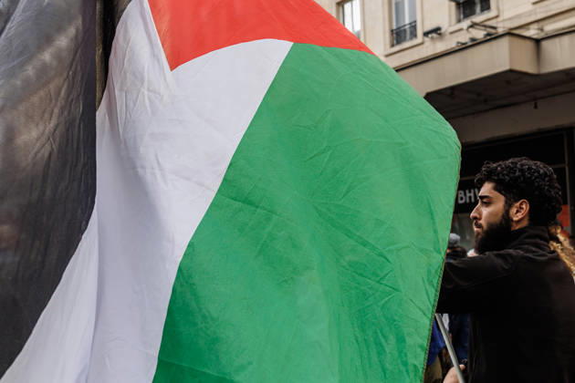 October 10, 2026: La France Insoumise has called for participation in the demonstration against the genocide in Gaza and in support of the Palestinian people. The demonstration will begin at 2 p.m. at Place de la Ro publique in Paris. - ZUMAs287 20261010_zip_s287_013 Copyright: xSadakxSouicix