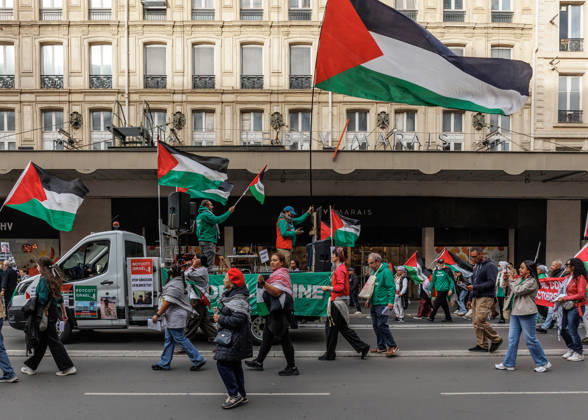 October 10, 2026: La France Insoumise has called for participation in the demonstration against the genocide in Gaza and in support of the Palestinian people. The demonstration will begin at 2 p.m. at Place de la Ro publique in Paris. - ZUMAs287 20261010_zip_s287_016 Copyright: xSadakxSouicix