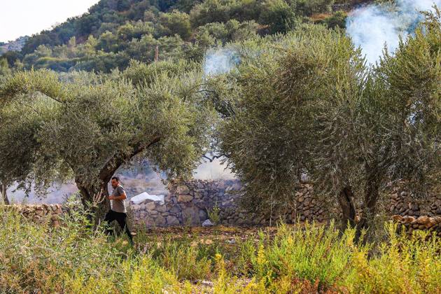 October 10, 2026, Ramallah: DEIR ABU MASHÃ¢â‚¬â ¢AL, PALESTINE Ã¢â‚¬ OCTOBER 10, 2026: Palestinian farmers came under attack by Israeli settlers and Israeli forces as they headed to harvest olives on their land in Deir Abu MashÃ¢â‚¬â ¢al, northwest of Ramallah. The event marked the villageÃ¢â‚¬â ¢s first olive harvest gathering of the new season. The Palestine Red Crescent Society reported that its teams treated nine people injured during the incident. The injuries included one caused by live ammunition to the thigh, two caused by rubber-coated metal bullets, and six resulting from physical assault. One of those struck by a rubber-coated metal bullet was photojournalist Issam Al-Rimawi. The incident occurred during the annual olive harve  - ZUMAq101 20261010_zna_q101_052 Copyright: xSalmanxMohsenxAlkhatibx