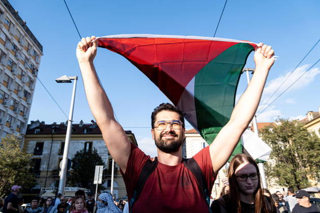 October 10, 2026, Turin, Piedmont, Italy: Thousands of people took part in the demonstration in support of Palestine, Ã¢â‚¬ËœThe end of genocide is the end of ZionismÃ¢â‚¬â ¢, held in Turin on 10 October 2026. Although the demonstration was authorized, tension arose at the start when police tried to prevent the protestors from entering in Castello Square, without success. The demonstration then proceeded without any incident. Turin Italy - ZUMAs377 20261010_znp_s377_026 Copyright: xPietroxStariccox