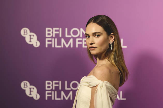 October 10, 2026, London, England, United Kingdom: LILY JAMES attending the red carpet at the premier of the liberation at the BFI London Film Festival in london on October 9th London United Kingdom  - ZUMAg279 20261010_zip_g279_034 Copyright: xAlessandroxGalatolix