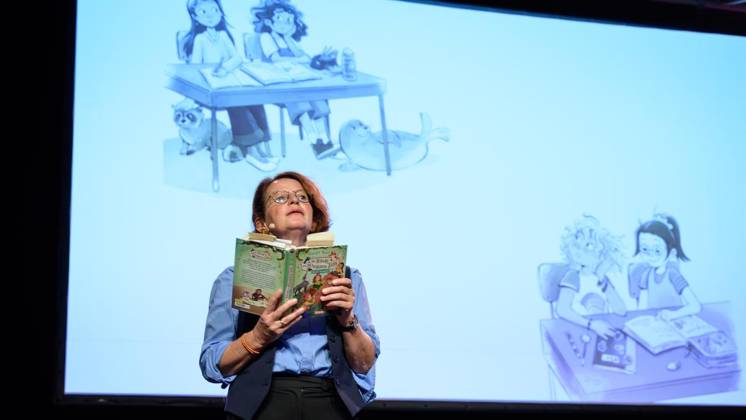 Essen: Margit Auer und die Schule der magischen Tiere bei der Lit.Ruhr ** NUR FÜR REDAKTIONELLE ZWECKE ** EDITORIAL USE ONLY **<p>Margit Auer am Samstag, den 10. Oktober 2026, bei der Lit.Ruhr auf Zeche Zollverein in Essen-Katernberg. Deutschland NRW Essen Copyright: UwexErnst