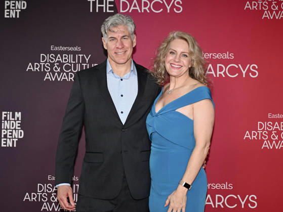 October 10, 2026, Santa Monica, California, USA: BRIAN HEATHERMAN and EILEEN GRUBBA attend the inaugural Easterseals Disability Arts & Culture Awards DARCYS Awards red carpet. Santa Monica USA  - ZUMAb173 20261010_aap_b173_079 Copyright: xBillyxBennightx
