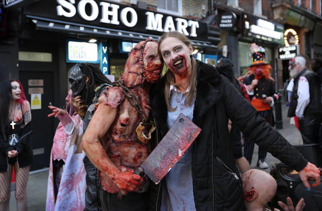 World Zombie Day In London, UK - 10 Oct 2026 Revellers dressed as zombies gather in the streets of Soho during the celebration. Supporters of World Zombie Day dressed in their best zombie attire and took to the streets and open spaces of London’s Soho district. The event started in the United States in 2006 and raises money through donations for charities like The Dead Good Club that helps people keep abreast of fast changing technologies like AI and digital media. London United Kingdom Copyright: xMartinxPopex xSOPAxImagesx MPOPE_A738411