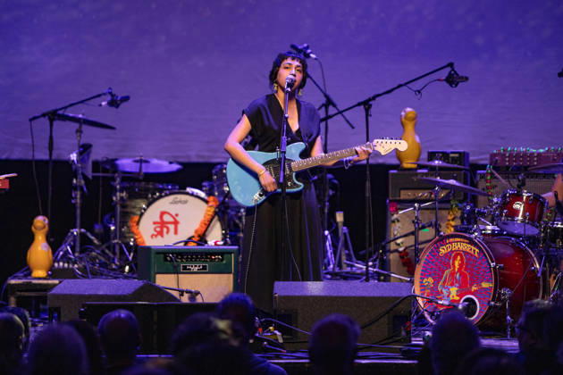 The Syd Barrett 80th Birthday Concert, The Corn Exchange, Cambridge, UK, 10 October 2026. 10 October 2026: Scottish singer songwriter Radhika Meera Dade (known professionally as Radhika) plays The Syd Barrett 80th Birthday Concert at The Corn Exchange, Cambridge, UK., Credit:Stuart Hogben Avalon  Copyright: xStuartxHogbenx xAvalonx 1142190425
