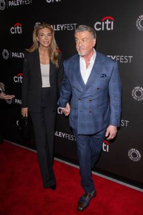 October 10, 2026, New York, New York, United States: (L-R) Jennifer Flavin and Sylvester Stallone attend.screening of Tulsa King during PaleyFest NY 2026 at The Paley Museum on October 10, 2026 in New York City. New York United States  - ZUMAs197 20261010_aaa_s197_699 Copyright: xRonxAdarx