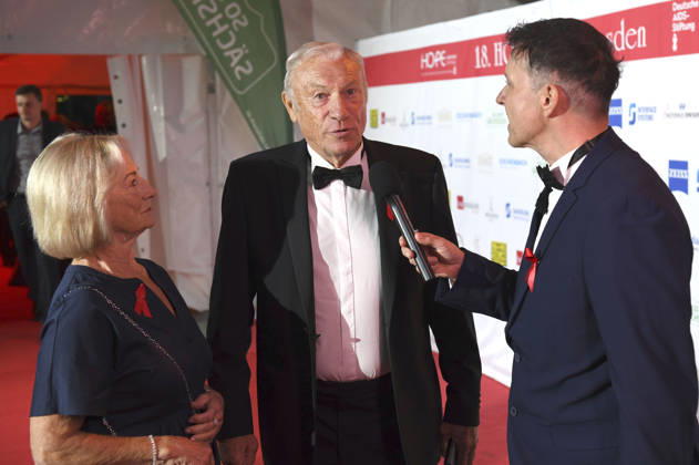 Eduard Geyer mit Ehefrau Angelika Geyer bei der 18. Hope Gala 2026 im Schauspielhaus. Dresden,10.10.2026