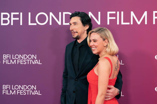 October 10, 2026, London, United Kingdom: Adam Driver and Scarlett Johansson attend the premiere of Paper Tiger during the 70th BFI London Film Festival at the Royal Festival Hall. London United Kingdom  - ZUMAs197 20261010_aaa_s197_793 Copyright: xLounisxTiarx