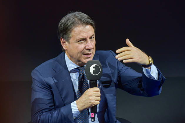 October 11, 2026, Rome, Rome, Italy: Movimento 5 Stelle President Giuseppe Conte speaks during the panel Faccia a Faccia con i politici at the Rumore Festival 2026 at Acquario Romano in Rome on October 11, 2026. Rome Italy - ZUMAn299 20261011_zip_n299_004 Copyright: xVincenzoxNuzzolesex