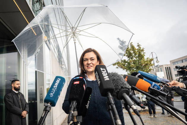 Die CDU-Generalsekretärin Franziska Hoppermann gibt zu Beginn der Klausurtagung ein Pressestatement ab;Präsidiumsklausurtagung der CDU Deutschlands in Berlin, Oktober 2026, Berlin Berlin Deutschland Konrad-Adenauer-Haus
