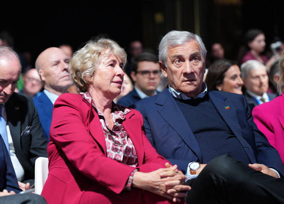 IPA89549668 - Milan, October 11, 2026, Forza Italia Event: The Optimism of Will at the East End Studios on Via Mecenate with Stefania Craxi and Antonio Tajani  Copyright: xDuilioxPiaggesix xDuilioxPiaggesix IPA89549668