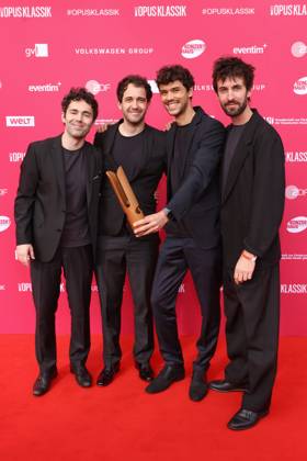 First Steps Award 2026 Florian Willeitner, Daniel Stoll, Sander Stuart, Leonard Disselhorst Opus Klassik 2026, Konzerthaus Berlin, Berlin, Datum: 11.10.2026 Copyright: xEventpress Kratschx