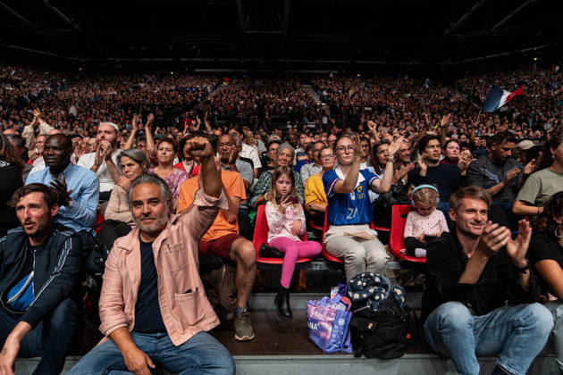 October 11, 2026, Clermont-Ferrand, Auvergne-Rho Ne-Alpes, France: CLERMONT-FERRAND, FRANCE - OCTOBER 11, 2026: Jean-Luc Melenchon, leader of the far-left party La France Insoumise (LFI) and 2027 presidential candidate, delivers a speech during a major political rally at the Zenith d Auvergne in Clermont-Ferrand, France, on October 11, 2026. Around 10,000 supporters gathered at the venue to attend the campaign event. Clermont-Ferrand France - ZUMAa252 20261011_zip_a252_008 Copyright: xDavidxAllignonx