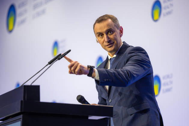 World Health Summit 2026 Weltgesundheitsgipfel. Deutschland, Berlin am 11. Oktober 2026: Der ukrainische Gesundheitsminister Wiktor Ljaschko hält eine Keynote-Rede auf dem World Health Summit in Berlin.
