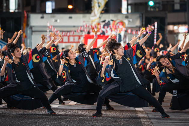General view, October 11, 2026 - Dancers perform during the main festival of the 27th Tokyo Yosakoi Festival in Ikebukuro, Tokyo, Japan, on October 11, 2026. Held as part of Fukuro Matsuri, the annual dance festival brings together approximately 100 teams and 5,000 performers from across Japan, filling the streets with colorful costumes, synchronized choreography, and energetic yosakoi performances. aflo_355106760