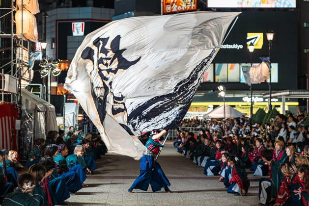 General view, October 11, 2026 - Dancers perform during the main festival of the 27th Tokyo Yosakoi Festival in Ikebukuro, Tokyo, Japan, on October 11, 2026. Held as part of Fukuro Matsuri, the annual dance festival brings together approximately 100 teams and 5,000 performers from across Japan, filling the streets with colorful costumes, synchronized choreography, and energetic yosakoi performances. aflo_355107164