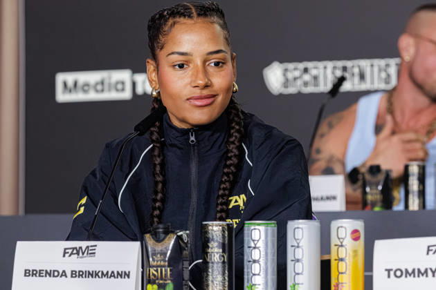 11.10.2026. Essen. Brenda Brinkmann bei der Pressekonferenz zum Fame Fighting 4 Promiboxen. Essen Atlantic Hotel Nordrhein-Westfalen Deutschland