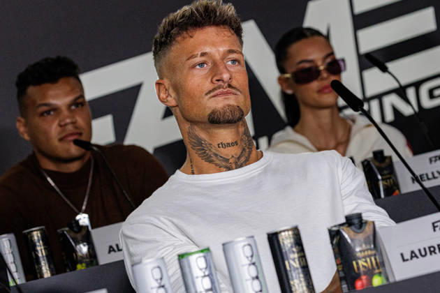 11.10.2026. Essen. Laurenz Pesch bei der Pressekonferenz zum Fame Fighting 4 Promiboxen. Essen Atlantic Hotel Nordrhein-Westfalen Deutschland