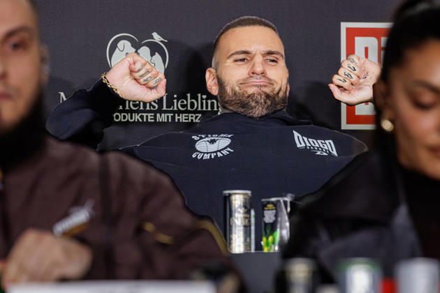11.10.2026. Essen. Diogo Sangre bei der Pressekonferenz zum Fame Fighting 4 Promiboxen. Essen Atlantic Hotel Nordrhein-Westfalen Deutschland