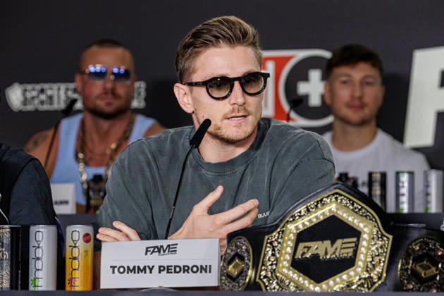 11.10.2026. Essen. Tommy Pedroni bei der Pressekonferenz zum Fame Fighting 4 Promiboxen. Essen Atlantic Hotel Nordrhein-Westfalen Deutschland