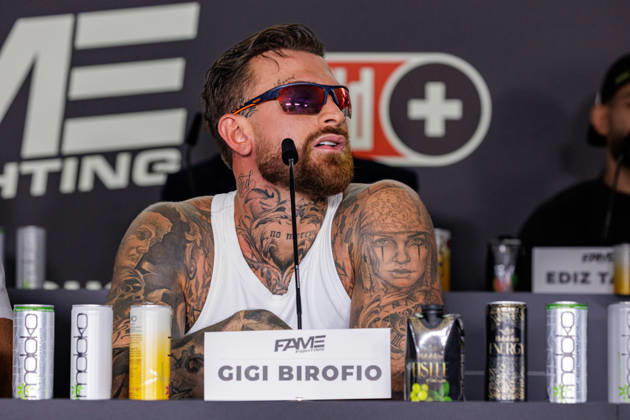 11.10.2026. Essen. Luigi (Gigi) Birofio bei der Pressekonferenz zum Fame Fighting 4 Promiboxen. Essen Atlantic Hotel Nordrhein-Westfalen Deutschland