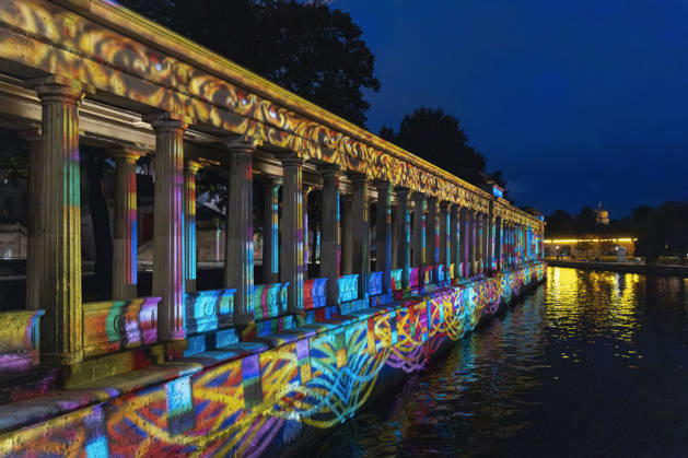 Festival of Lights , Lichterfest in der Innenstadt, Berlin, 10.10.2026 Museumsinsel, Kolonnaden, 22. BERLIN FESTIVAL OF LIGHTS, Motto: Colours of Love, Lichtinstallationen, 11.10.2026, Berlin, Deutschland < english> Museum Island, Colonnades, 22nd Berlin Festival of Lights, Theme: Colours of Love, light installations, October 11, 2026, Berlin, Germany Berlin Innenstadt Berlin Deutschland, Germany Copyright: xPeterxEngelkex