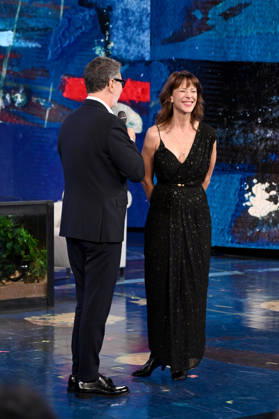 IPA89573764 - Milan, TV Show Che Tempo Che Fa - Nove. Pictured: Fabio Fazio, Sophie Marceau  Copyright: xTe-Cox xComi Terenghix IPA89573764