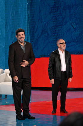 IPA89573914 - Milan, TV Show Che Tempo Che Fa - Nove. Pictured: Pierfrancesco Favino, Silvio Orlando  Copyright: xTe-Cox xComi Terenghix IPA89573914