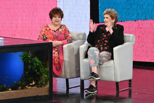 IPA89573967 - Milan, TV Show Che Tempo Che Fa - Nove. Pictured: Orietta Berti, Mara Maionchi  Copyright: xTe-Cox xComi Terenghix IPA89573967