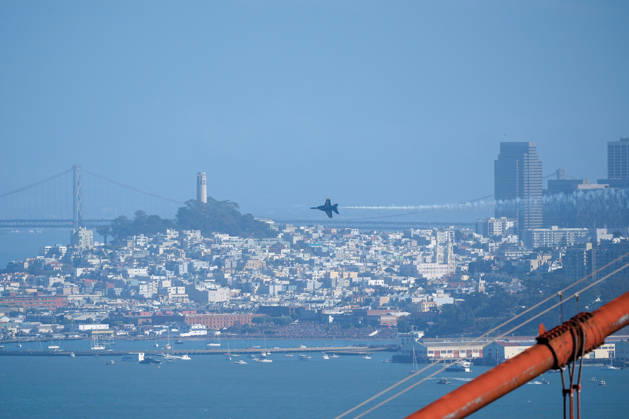 Fleet Week Air Show in San Francisco SAN FRANCISCO, CALIFORNIA - OCTOBER 11: US Navy Blue Angels fly over San Francisco Bay during the Fleet Week Air Show in San Francisco, California, United States on October 11, 2026. Tayfun Coskun Anadolu California United States. Editorial use only. Please get in touch for any other usage.  Copyright: x2026xAnadoluxTayfunxCoskunx