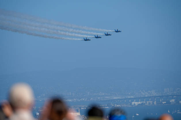 Fleet Week Air Show in San Francisco SAN FRANCISCO, CALIFORNIA - OCTOBER 11: US Navy Blue Angels fly over San Francisco Bay during the Fleet Week Air Show in San Francisco, California, United States on October 11, 2026. Tayfun Coskun Anadolu California United States. Editorial use only. Please get in touch for any other usage.  Copyright: x2026xAnadoluxTayfunxCoskunx