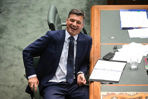 QUESTION TIME, Australian Opposition Leader Angus Taylor reacts during Question Time in the House of Representatives at Parliament House in Canberra, Monday, October 12, 2026. ( NO ARCHIVING CANBERRA AUSTRALIAN CAPITAL TERRITORY Australia  Copyright: xLUKASxCOCHx 20261012124931224868