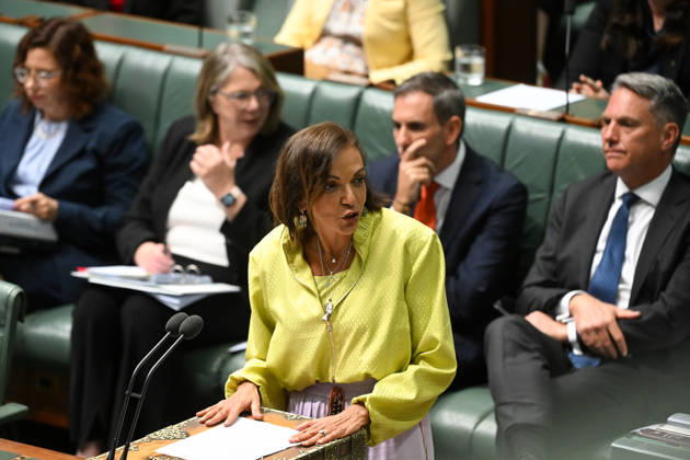 QUESTION TIME, Australian Small Business Minister Anne Aly speaks during Question Time in the House of Representatives at Parliament House in Canberra, Monday, October 12, 2026. ( NO ARCHIVING CANBERRA AUSTRALIAN CAPITAL TERRITORY Australia  Copyright: xLUKASxCOCHx 20261012115715308036