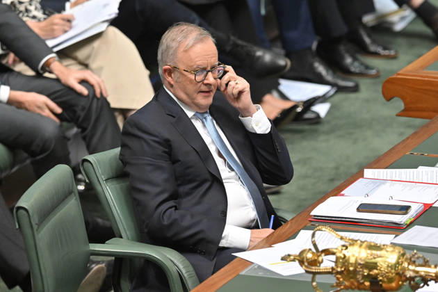 QUESTION TIME, Prime Minister Anthony Albanese during Question Time in the House of Representatives at Parliament House in Canberra, Monday, October 12, 2026. ( NO ARCHIVING CANBERRA AUSTRALIAN CAPITAL TERRITORY Australia  Copyright: xMICKxTSIKASx 20261012194538618350