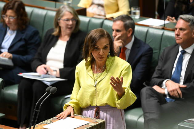 QUESTION TIME, Australian Small Business Minister Anne Aly speaks during Question Time in the House of Representatives at Parliament House in Canberra, Monday, October 12, 2026. ( NO ARCHIVING CANBERRA AUSTRALIAN CAPITAL TERRITORY Australia  Copyright: xLUKASxCOCHx 20261012178328015872