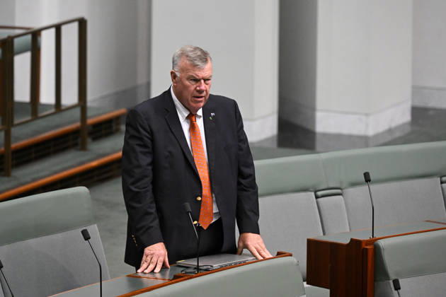 QUESTION TIME, One Nation member for Farrer David Farley reacts during Question Time in the House of Representatives at Parliament House in Canberra, Monday, October 12, 2026. ( NO ARCHIVING CANBERRA AUSTRALIAN CAPITAL TERRITORY Australia  Copyright: xLUKASxCOCHx 20261012116444797921