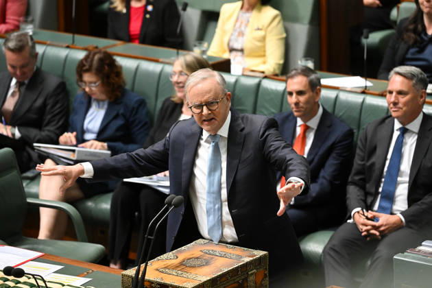 QUESTION TIME, Australian Prime Minister Anthony Albanese speaks during Question Time in the House of Representatives at Parliament House in Canberra, Monday, October 12, 2026. ( NO ARCHIVING CANBERRA AUSTRALIAN CAPITAL TERRITORY Australia  Copyright: xLUKASxCOCHx 20261012179454389813