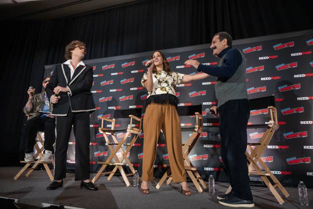 October 11, 2026, New York, New York, United States: (L-R) Matthew Gray Gubler, Melissa Fumero and Tony Shalhoub attend a panel discussion for CBS s new crime-solving drama EINSTEIN!.during New York Comic Con 2026 at The Jacob K. Javits Convention Center on October 11, 2026 in New York City. New York United States - ZUMAs197 20261011_aaa_s197_370 Copyright: xRonxAdarx